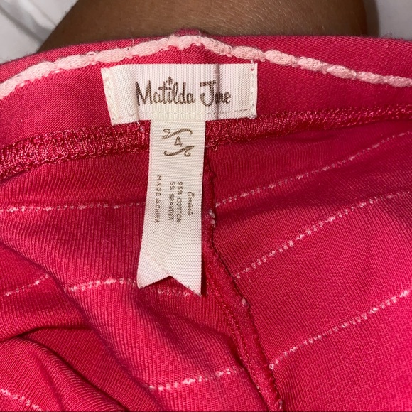 Matilda Jane Pink Striped Ruffle Leggings - Picture 4 of 6